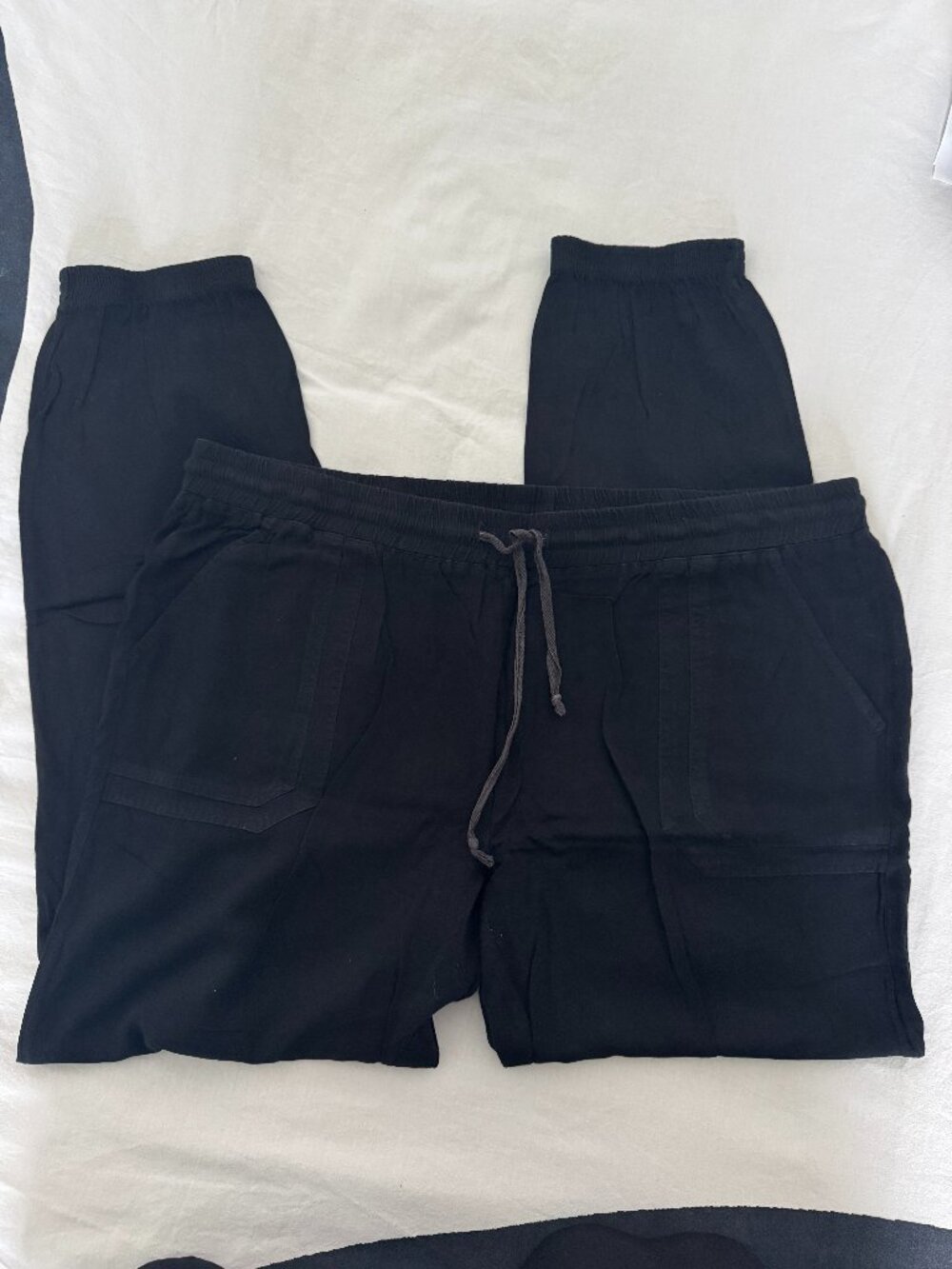 EUC Rag Poets Black Women’s Rayon Jogger Pants Sz L